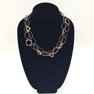 Premier Designs Elemental Long Copper Chain Necklace Costume Jewelry